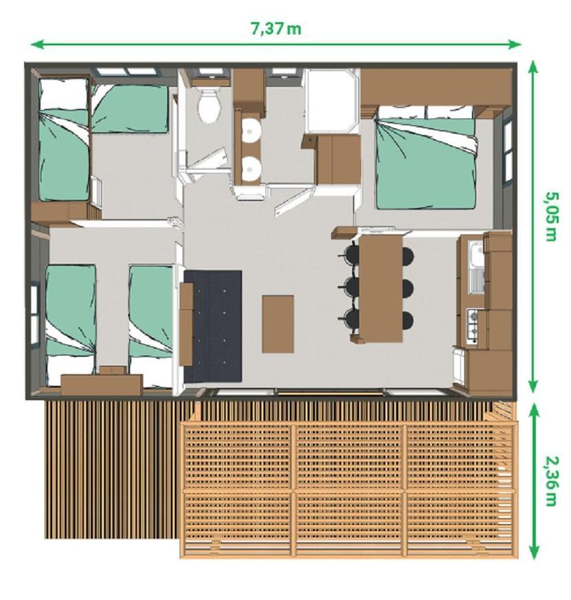 Camping 3 Etoiles - Piscine Chauffee - Vue Montagne Saint-Girons  Eksteriør billede